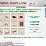 ALITALIA promocja dla grup 10 plus 1 gratis!